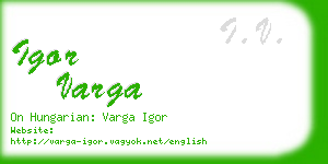 igor varga business card